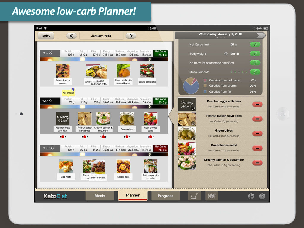 KetoDiet for the iPad is now on the AppStore!
