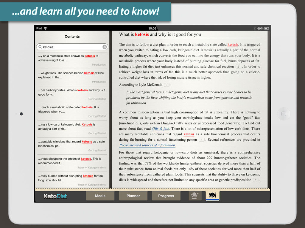 KetoDiet for the iPad is now on the AppStore!