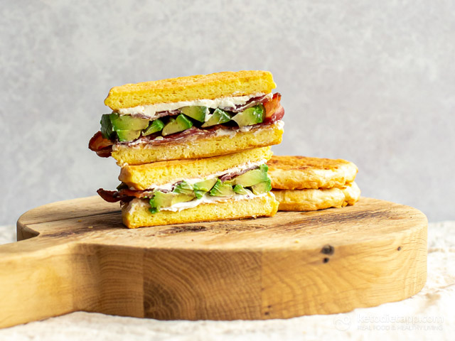 Bacon & Avocado Chaffle Sandwich