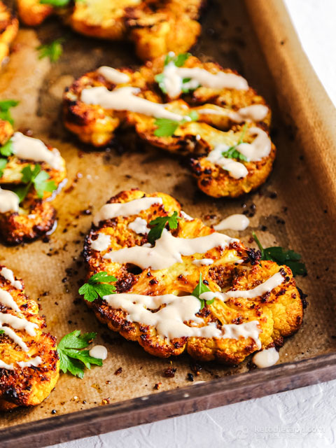 The Perfect Cauliflower Steaks (Plus 15 Flavor Variations) The Perfect Cauliflower Steak (Plus 15 Flavor Variations)