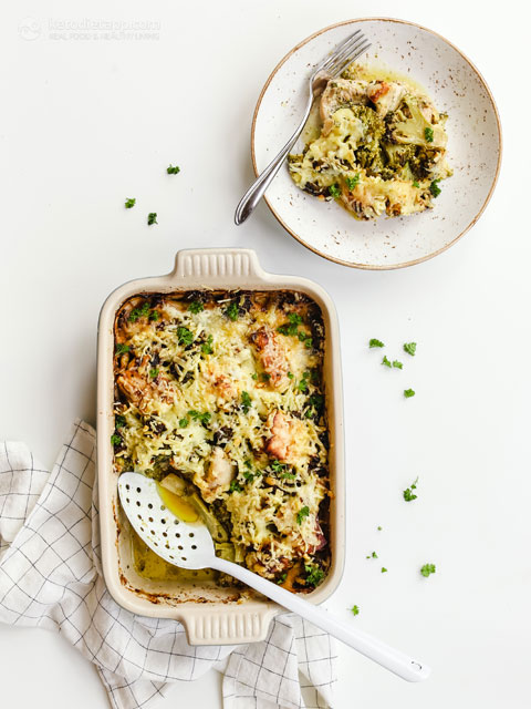 Low-Carb Chicken Blue Cheese Casserole (gluten-free, keto) Low-Carb Chicken Blue Cheese Casserole
