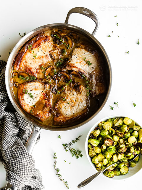 Creamy Mushroom Pork Chops (high-protein, keto, low-carb) Creamy Mushroom Pork Chops