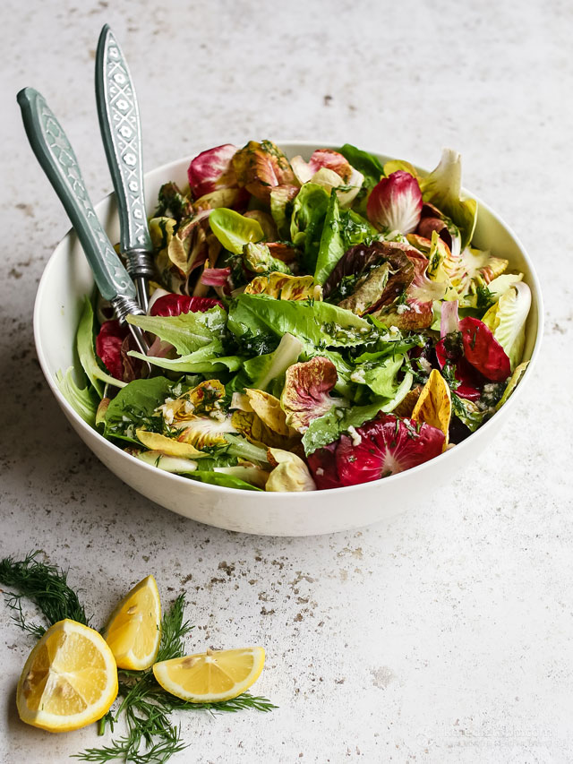 Crunchy Lemon & Herb Lettuce Salad