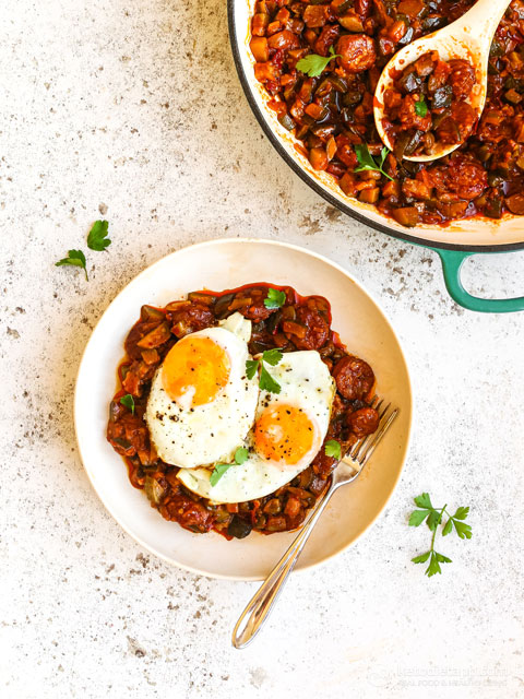 Deviled Zucchini Breakfast Hash (low-carb, paleo) Deviled Zucchini & Egg Hash