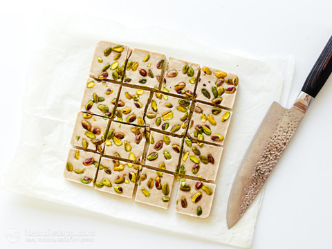 High-Protein Keto Pistachio Halva (low-carb, sugar-free, paleo) High-Protein Keto Pistachio Halva