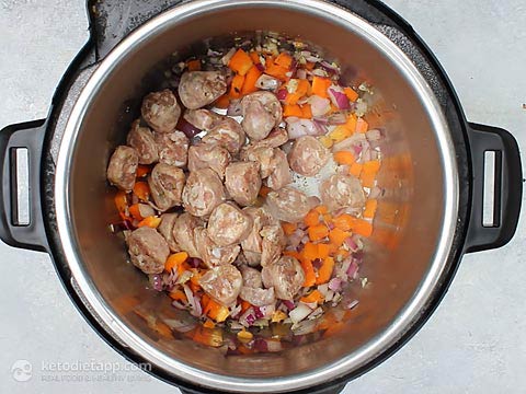 Instant Pot Cabbage Sausage Soup (low-carb, keto, primal) Instant Pot Cabbage Sausage Soup