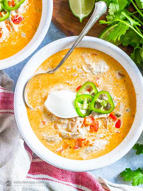 Keto Instant Pot Mexican Chicken Fajita Soup (low-carb, primal, grain-free) Instant Pot Mexican Chicken Fajita Soup