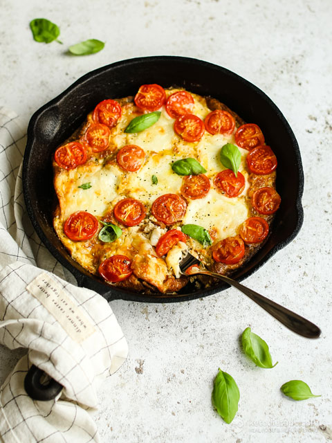 Caprese Frittata (low-carb, keto, vegetarian) Caprese Frittata