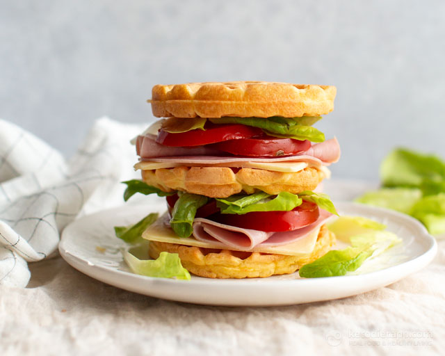 Ham & Cheese Chaffle Sandwich