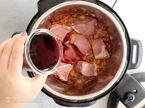 Keto Instant Pot Red Wine Pork Stew (low-carb, paleo, grain-free) Keto Instant Pot Red Wine Pork Stew