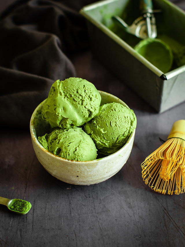 No Churn Keto Matcha Ice Cream