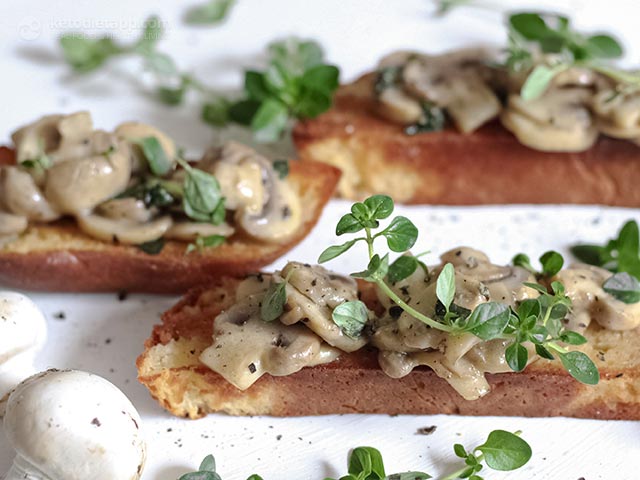 Mushroom & Thyme Keto Bruschetta
