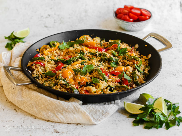 One Pot Fiesta Cauliflower Rice