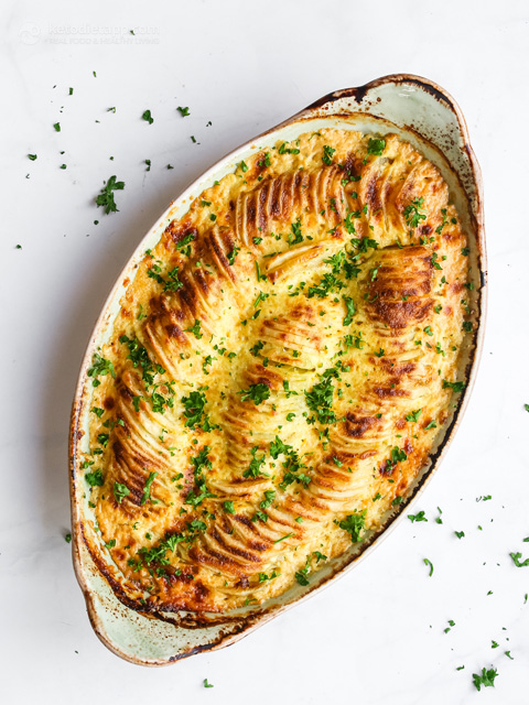 The Best Low-Carb Scalloped Potatoes (keto, gluten-free) The Best Low-Carb Scalloped "Potatoes"