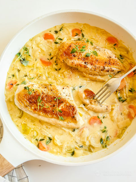 Low-Carb Breton Chicken (keto, primal, gluten-free) Low-Carb Breton Chicken
