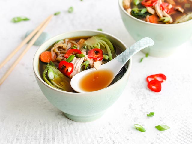 Low-Carb Chinese Chicken Noodle Soup