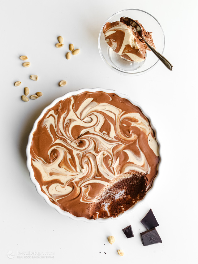 No Bake Keto Peanut Butter & Chocolate Cheesecake
