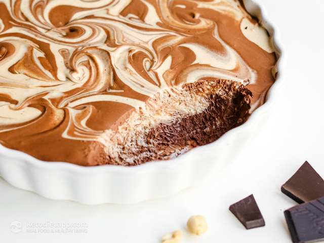 No Bake Keto Peanut Butter & Chocolate Cheesecake