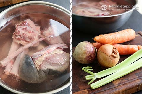 Oxtail & Tongue Stew with Rich Red Wine Sauce (low-carb, keto, paleo) Oxtail & Tongue Stew with Rich Red Wine Sauce