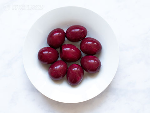 Pink Pickled Deviled Eggs (keto, low-carb, paleo) Pink Pickled Deviled Eggs
