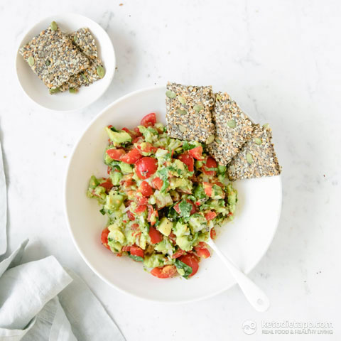Quick & Easy Guacamole (low-carb, keto, paleo, vegan, vegetarian) Quick & Easy Chunky Guacamole