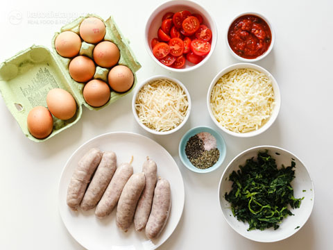 Sausage Pizza Frittata (low-carb, keto, primal) Sausage Pizza Frittata