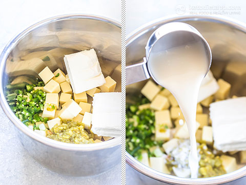 Keto Slow Cooker Queso Blanco (low-carb, primal, vegetarian) Low-Carb Slow Cooker Queso Blanco