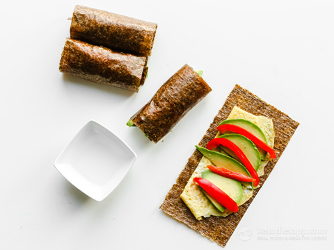 Quick Veggie Nori Wraps (low-carb, keto, paleo) Quick Veggie Nori Wraps